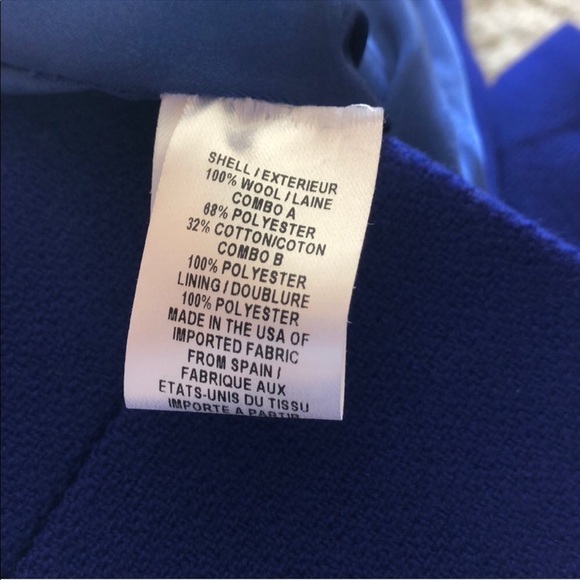 Milly Clarisse Combo Dress Wool Colorblock Cobalt - Picture 6 of 10